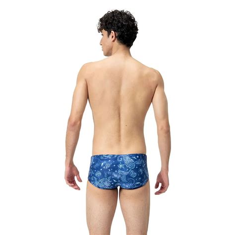 Speedo Cm Club Training Allover Swimming Brief Blue Swiminn