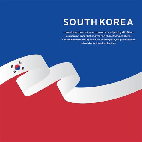 Ilustraci N De La Plantilla De La Bandera De Corea Del Sur Vector Premium