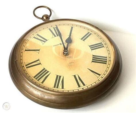 Howard Miller Pocket Watch Wall Clock 95 Brass Colored Works India