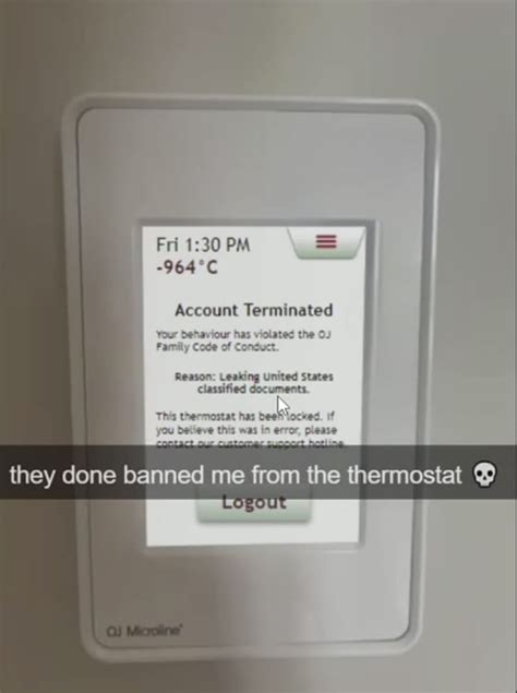 Banned From Thermostat 9GAG