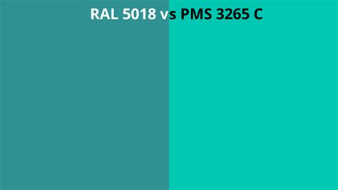 Ral 5018 Vs Pms 3265 C Ral Colour Chart Uk