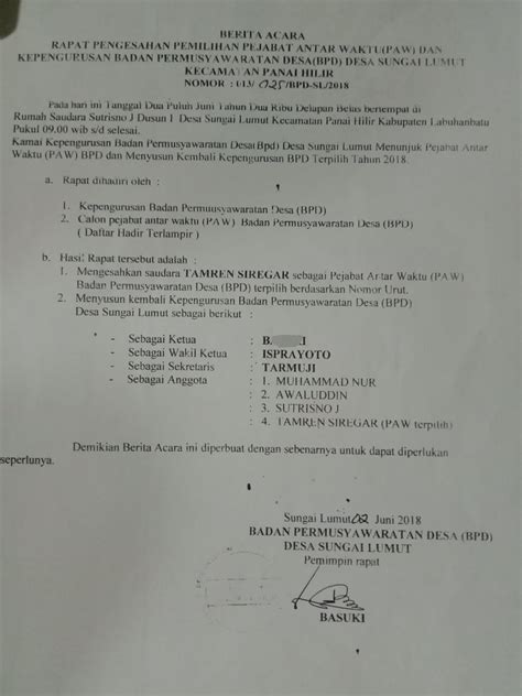 Detail Contoh Surat Pergantian Antar Waktu Koleksi Nomer