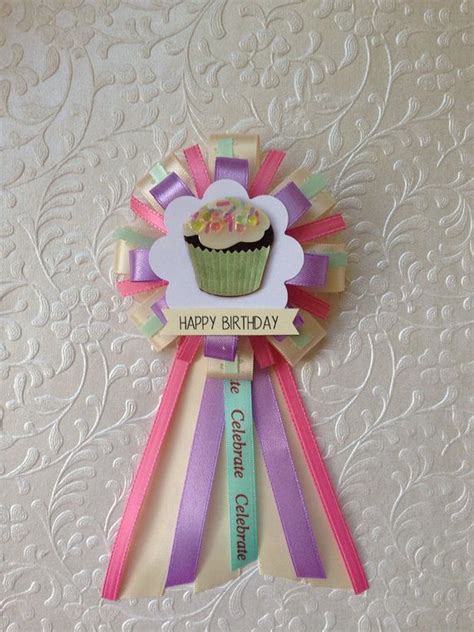 Happy Birthday Ribbon Corsage Customize To You Happy Etsy Happy