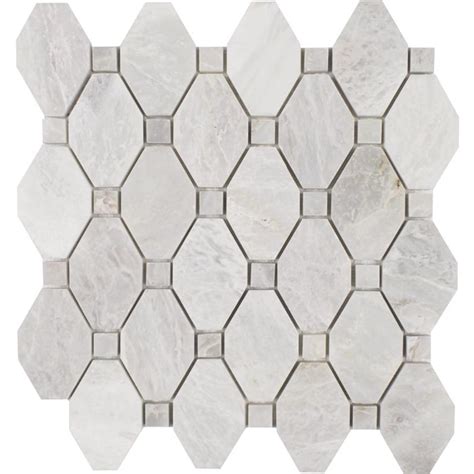 Tesoro Iceberg Polished Elongated Hex Mosaic