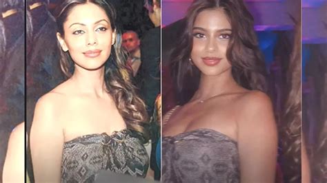 Did Suhana Khan Wear Mother Gauri Khans Dress At A Recent Party Check It Out Hindi Movie