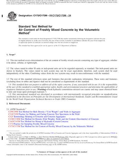 Astm C173c173m 24 Red Standard Test Method For Air Content Of