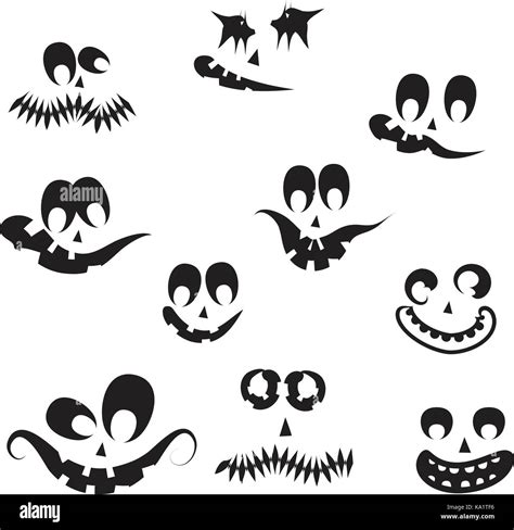 ghost faces, pumpkin faces Stock Vector Image & Art - Alamy