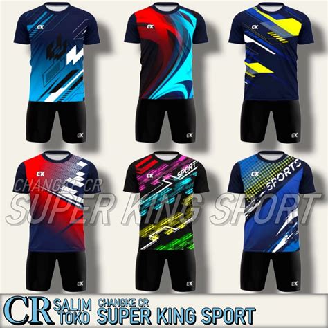 Jual SUPER KING SPORT COD Baju Olahraga Printing 1 Set Terbaru Pria