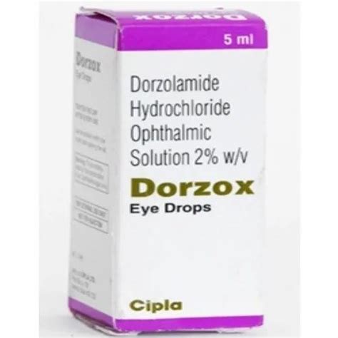 Cipla Dorzox Dorzolamide Ophthalmic Solution Eye Drop At Rs 392 Piece