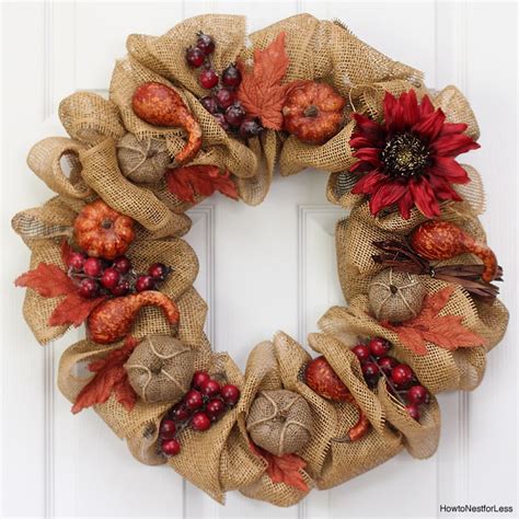 Fall Burlap & Pumpkin Wreath - How to Nest for Less™