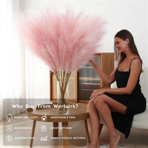 Snapklik Pcs Inch Tall Faux Pampas Grass Decor Large