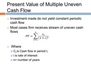 Multiple Uneven Cashflow Ppt