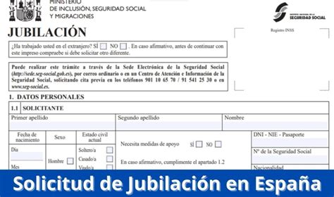 Solicitud De Jubilaci N En Espa A Tujubilaci N