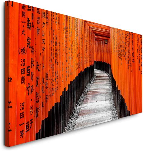 Paul Sinus Art GmbH Kyoto 120x 50cm Panorama Leinwand Bild XXL Format