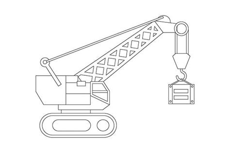 Coloriage Grue de Chantier Gratuite Pour les Enfants télécharger et