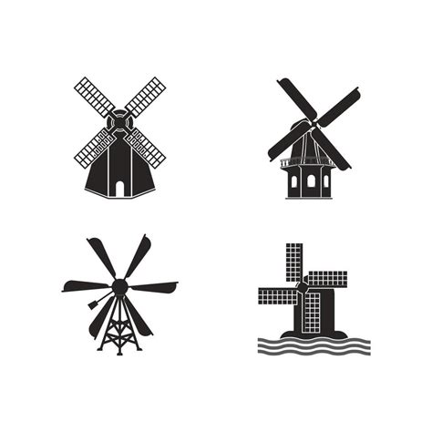 Windmill logo vector 10959973 Vector Art at Vecteezy