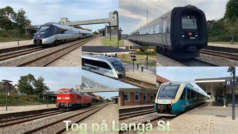 Tog P Lang St Trains At Langaa St Godstoget Mz Youtube