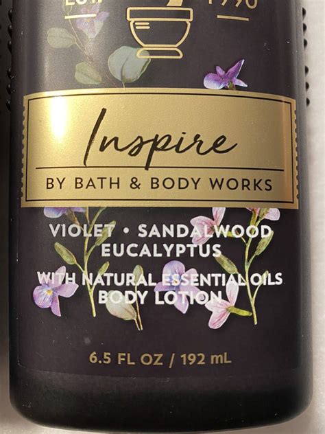 Bath And Body Works Inspire Violet Sandalwood Eucalyptus Aroma 2pk Body