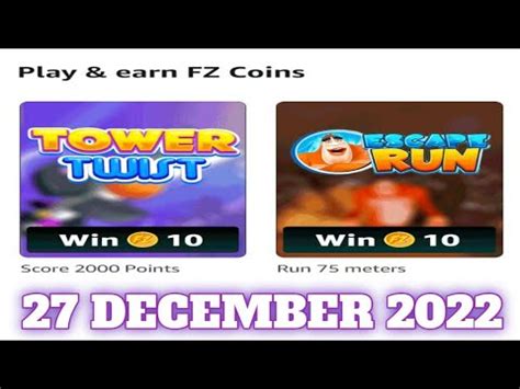 Amazon Play And Earn FZ Coins Quiz Answers Today 27 December 2022