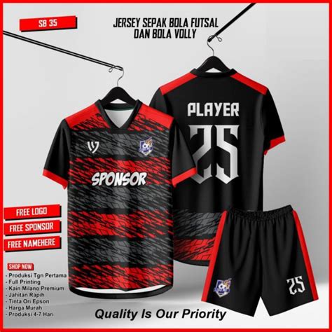 Jual Kaos Jersey Custom Setelan Printing Sepak Bola Futsal Volly Gratis