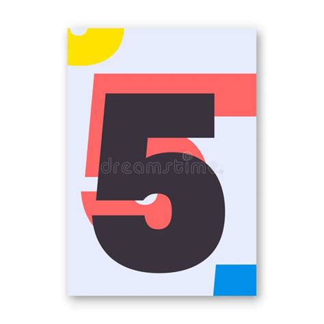 Number 5 poster stock vector. Illustration of interior - 107381032