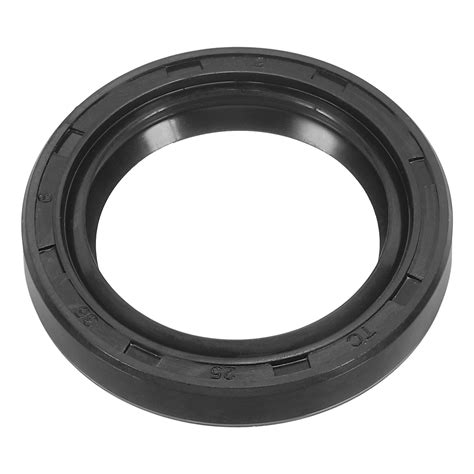 Uxcell Ush Radial Shaft Seal 25mm Id X 35mm Od X 6mm Width Nitrile Rubber Oil Seal Black