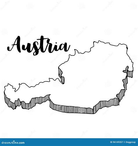 Hand Drawn Of Austria Map Illustration Stock Illustration