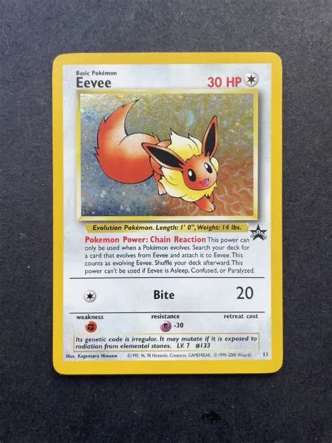 CARTE POKÉMON EVOLI Eevee N 11 Holo Promo Black Star Wizards EUR 25 00