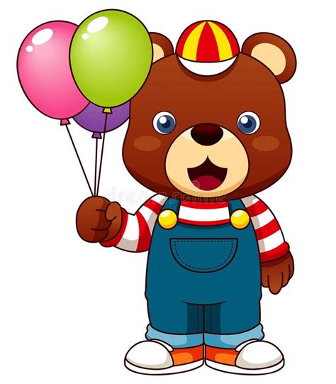 Oso Con Los Globos Ilustraci N Del Vector Ilustraci N De Amor