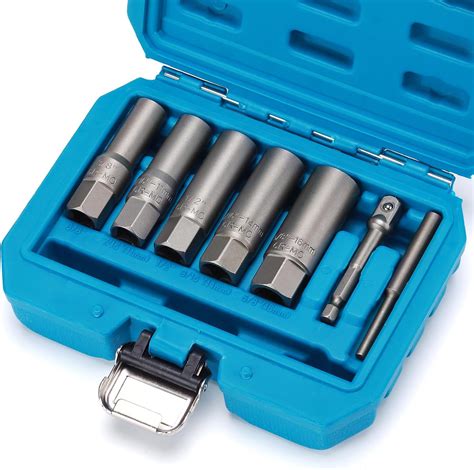 CASOMAN 7 Piece Spiral Type Deep Extractor Set Nut Extractor And Bolt