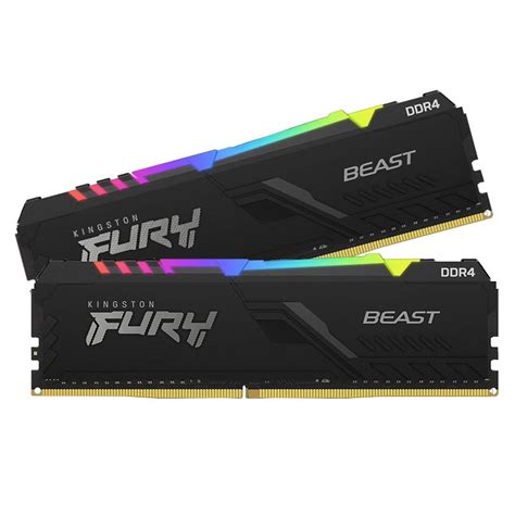 Kingston FURY Beast RGB 32GB (2x 16GB) DDR4 3200MHz CL16 Desktop Memory ...