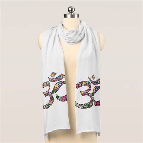 Om Aum Namaste Yoga Symbol Scarf Zazzle