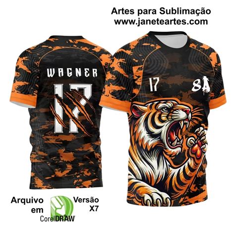 Arte Vetor Camisa De Interclasse Tigre Doces Desenhos