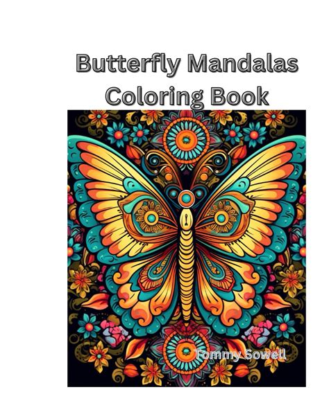 Butterfly Mandala Coloring Book 9798884322851 Sowell