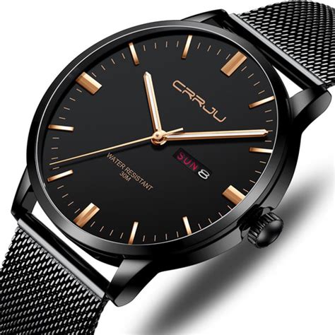 Reloj De Lujo Para Hombres Crrju Casual Negocios Calendario Cuotas