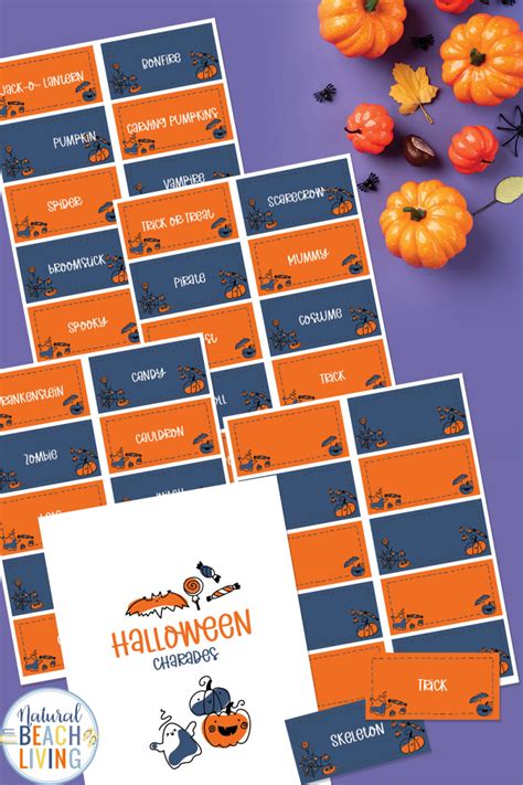 Free Printable Halloween Charades Game Natural Beach Living