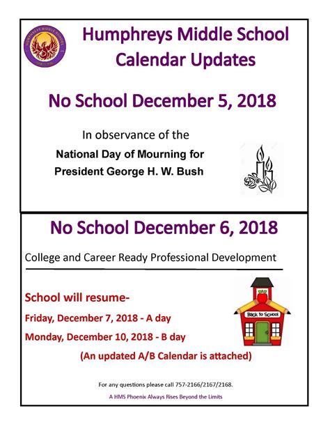 HMS has important calendar... - DODEA Humphreys Middle School