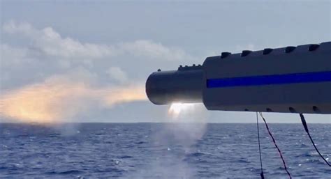 Japan S Railgun Performs First Test Firing At Sea The War Zone