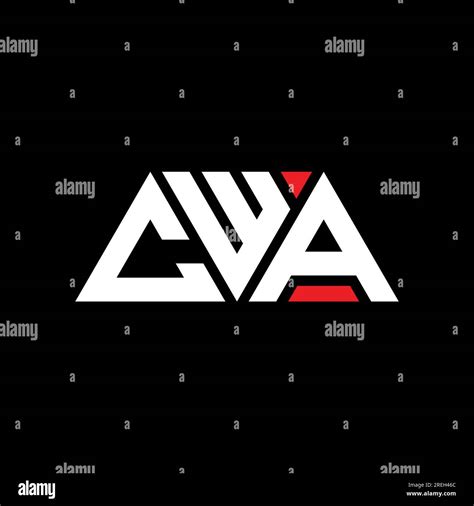 CWA triangle letter logo design with triangle shape. CWA triangle logo ...