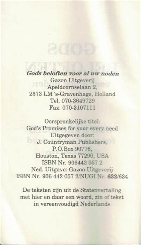 Gods Beloften Voor Al Uw Noden Al Gill Jr