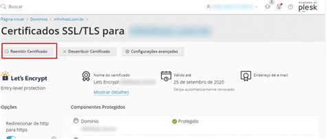 Plesk Como Renovar O Certificado SSL TLS Para Webmail Adentro