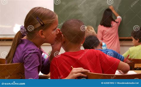 School Children Whispering During Class Stock Footage Video Of 300fps