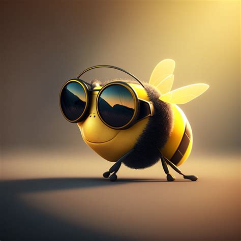 Cool Dude Bumblebee In Sunglasses Bee Cute Child Wall Art Digital