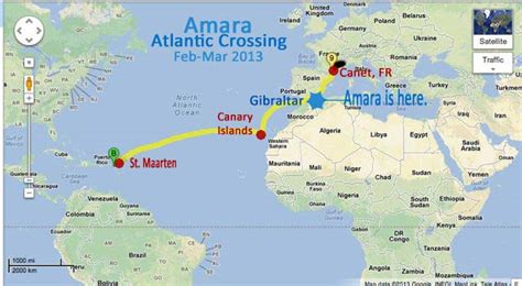 Sailing Around the World: Transatlantic Crossing Route