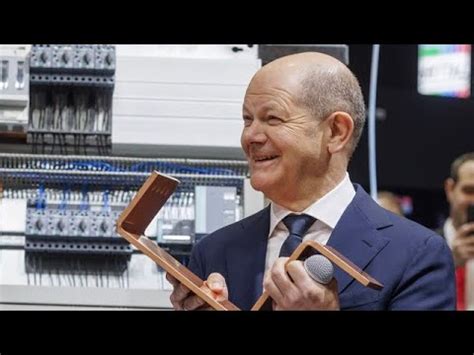 Scholz auf der Hannover Messe Man spürt Innovation YouTube