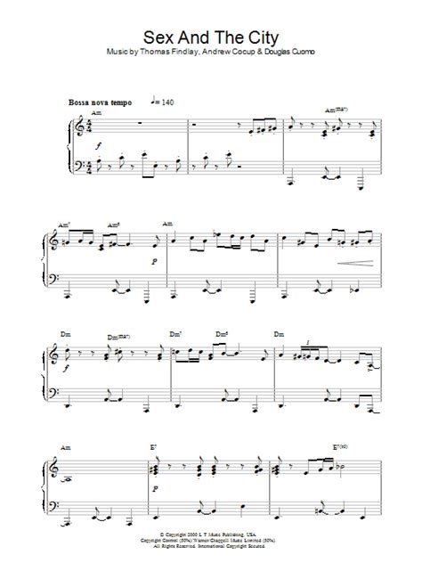 Theme From Sex And The City By Thomas Findlay Sheet Music For Piano Solo At Sheet Music Direct