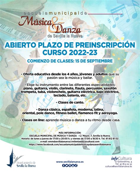 Abierto el periodo de inscripción en la Escuela Municipal de Música y