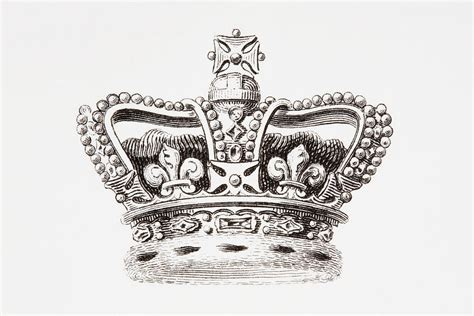 crown drawing The crown of england from drawing by vintage design pics ...