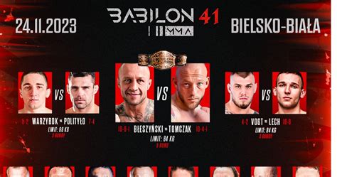 Karta Walk Gali Babilon Mma W Bielsku Bia Ej B Eszy Ski Vs Tomczak