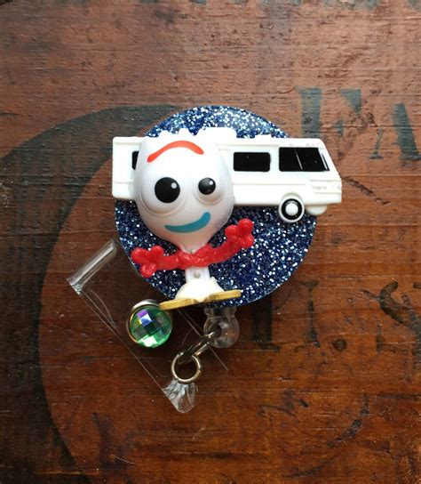 Toy Story Forky Id Badge Reel Weighs Approx Oz Etsy